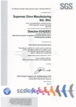 Europe CE 0120 Mark Directive 93/42/EEC